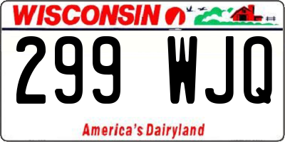WI license plate 299WJQ