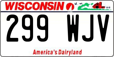 WI license plate 299WJV