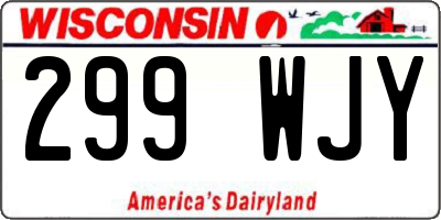 WI license plate 299WJY
