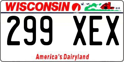 WI license plate 299XEX