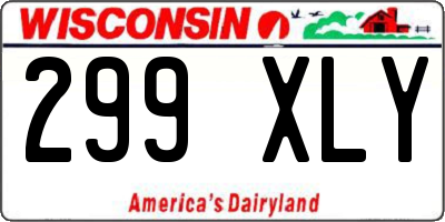 WI license plate 299XLY