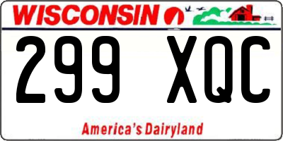 WI license plate 299XQC