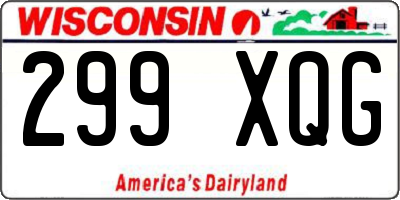 WI license plate 299XQG