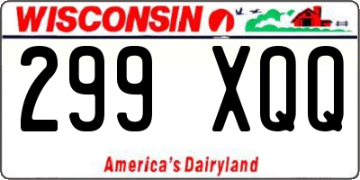 WI license plate 299XQQ
