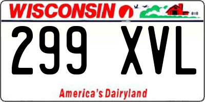 WI license plate 299XVL