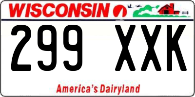 WI license plate 299XXK