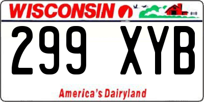 WI license plate 299XYB