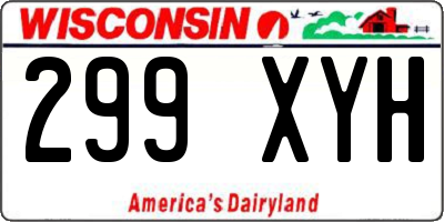 WI license plate 299XYH