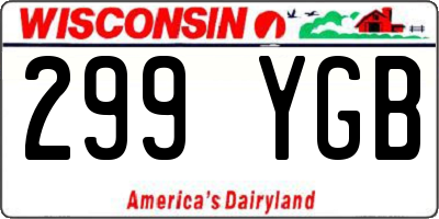WI license plate 299YGB
