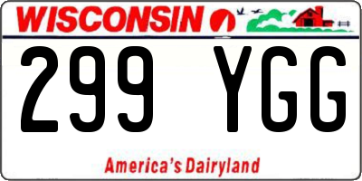 WI license plate 299YGG
