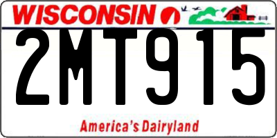 WI license plate 2MT915