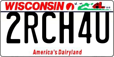 WI license plate 2RCH4U