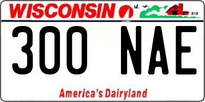 WI license plate 300NAE