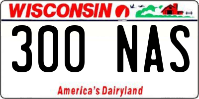 WI license plate 300NAS