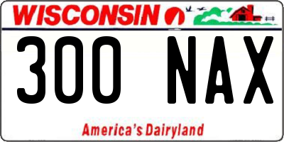 WI license plate 300NAX