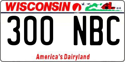 WI license plate 300NBC