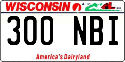 WI license plate 300NBI
