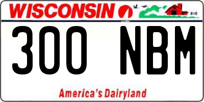 WI license plate 300NBM