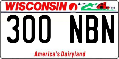 WI license plate 300NBN