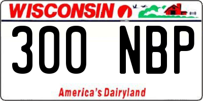 WI license plate 300NBP