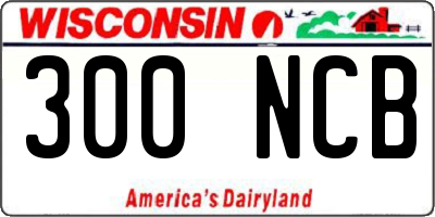 WI license plate 300NCB