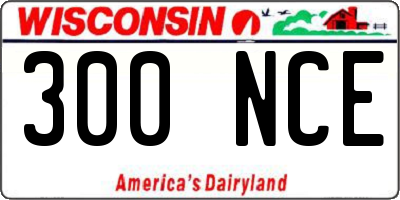 WI license plate 300NCE