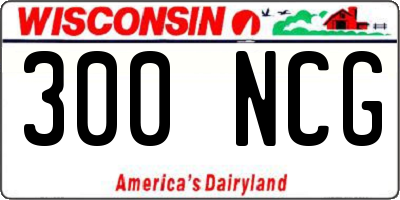 WI license plate 300NCG