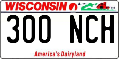 WI license plate 300NCH