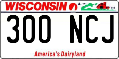 WI license plate 300NCJ