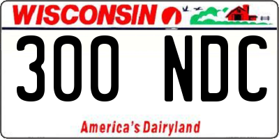 WI license plate 300NDC