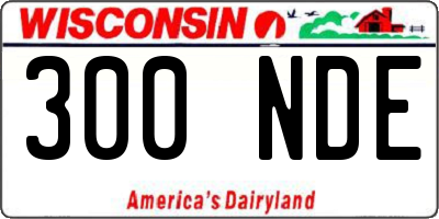 WI license plate 300NDE