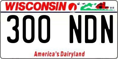 WI license plate 300NDN