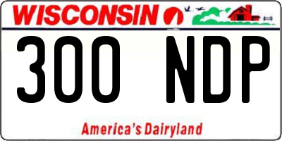 WI license plate 300NDP