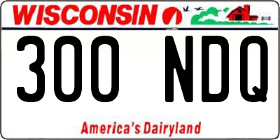 WI license plate 300NDQ