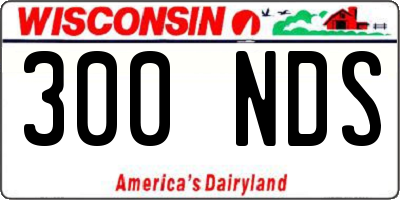 WI license plate 300NDS