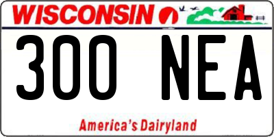 WI license plate 300NEA