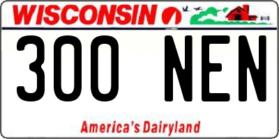 WI license plate 300NEN