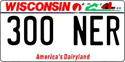 WI license plate 300NER