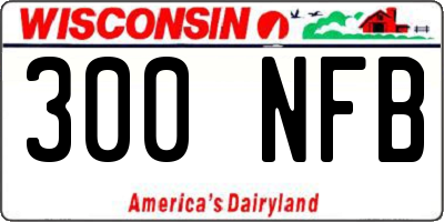 WI license plate 300NFB