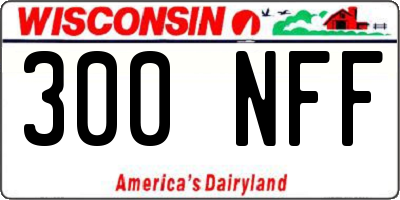 WI license plate 300NFF