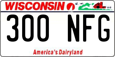 WI license plate 300NFG