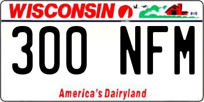 WI license plate 300NFM