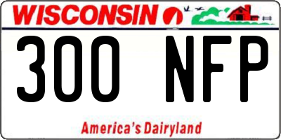 WI license plate 300NFP