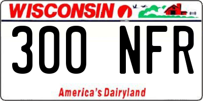 WI license plate 300NFR