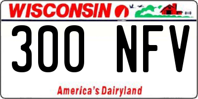 WI license plate 300NFV