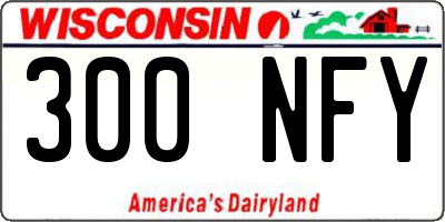 WI license plate 300NFY