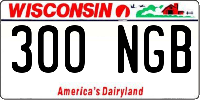 WI license plate 300NGB