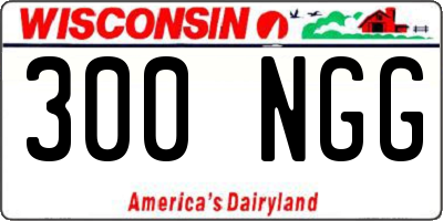 WI license plate 300NGG