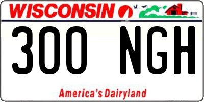 WI license plate 300NGH