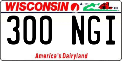 WI license plate 300NGI